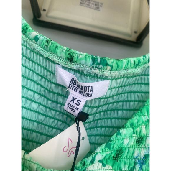 BB Dakota NWT Color Me Lucky Chiffon Dress in Basil Green Revolve, Sz XS, MP $89 - Picture 2 of 11